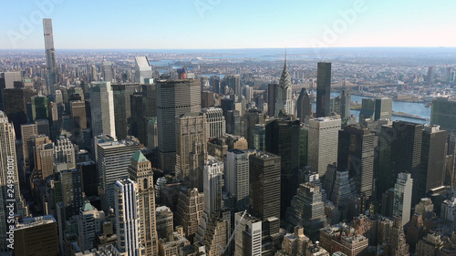 top view of Manhattan buildings, New York City