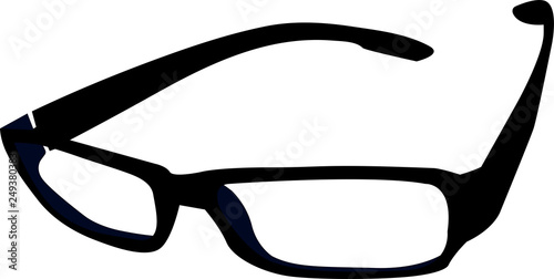 Black glasess with blue