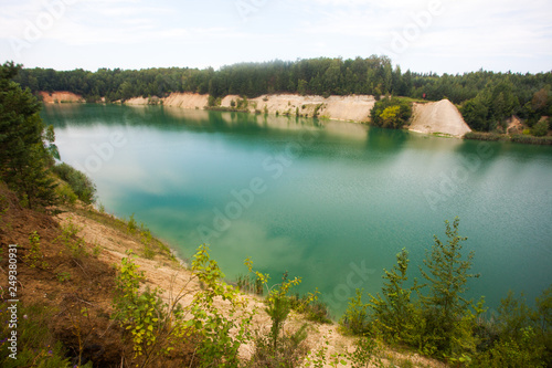 Fototapeta Naklejka Na Ścianę i Meble -  Quarry, filled with turquoise water.