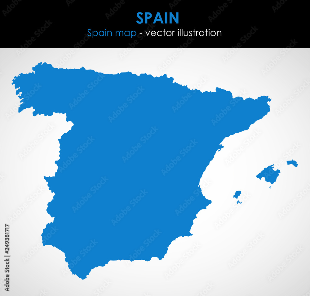 Spain graphic map of the country. Vector illustration. 