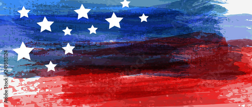 Background with USA painted flag