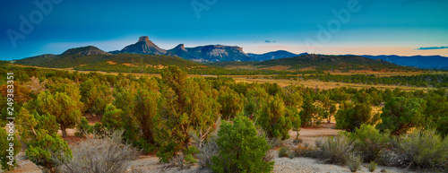 Point Lookout, Lone Cone, and Knife Edge of Mesa Verda National Park. photo