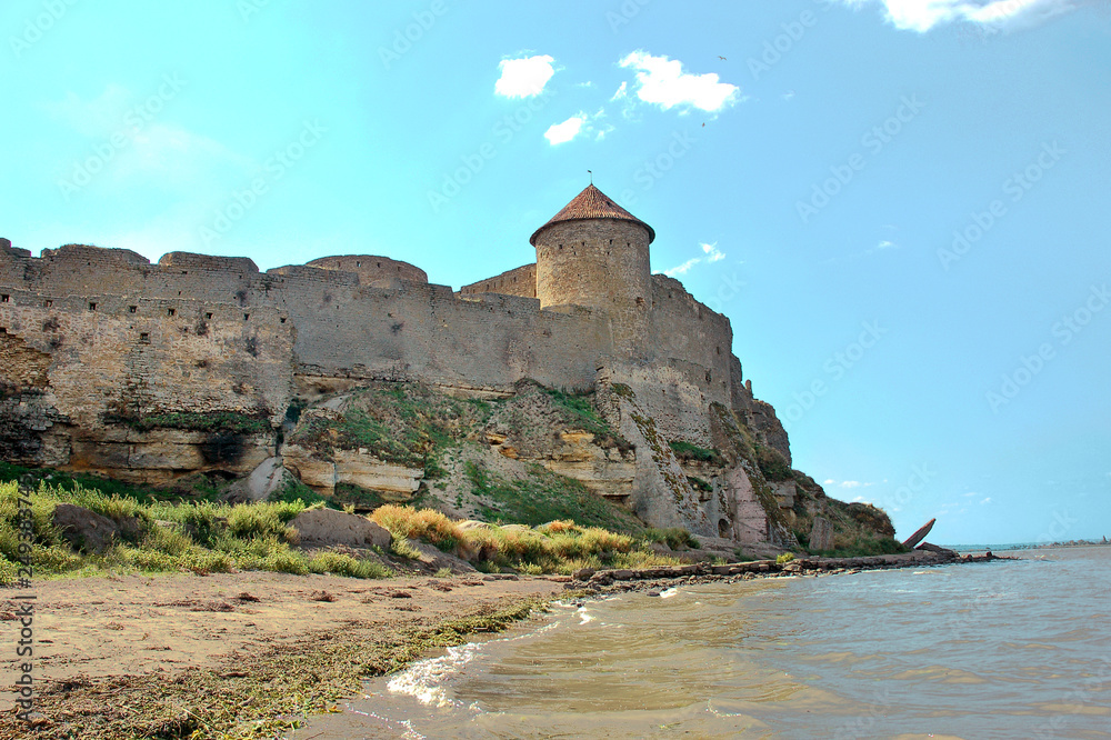 The remains of the Akkerman Fortress overlooking the on the Dniester estuary leading to the Black Sea, Belgorod-Dnestrovsky, Ukraine. Unesco heritage