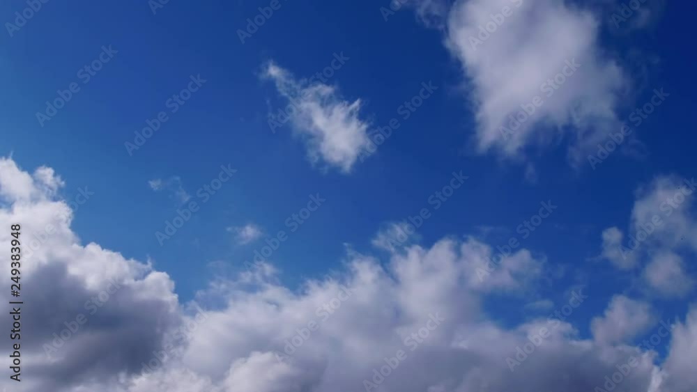 タイムラプス - 青空と雲 積雲 陰影 タイムラプス - 青空と雲 積雲 陰影