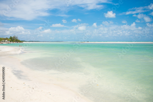 A view of the beautiful Praia do Sossego (Sossego beach) on Itamaraca island (Pernambuco, Brazil)