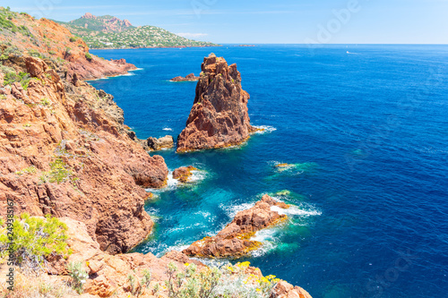 Obraz na płótnie beautiful coast in Agay in french riviera, south France w salonie