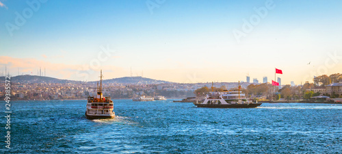 Old beach and seascape in Istanbul, Turkey.