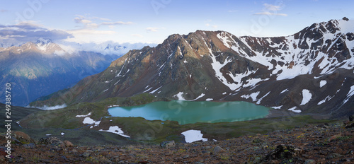 the landscape. mountain landscape with alpine lake