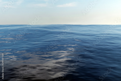 3d rendering of morning seascape