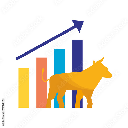 bull chart growth stock market