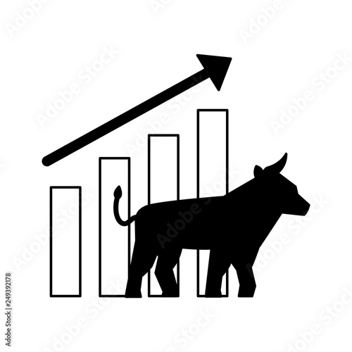 bull chart growth stock market