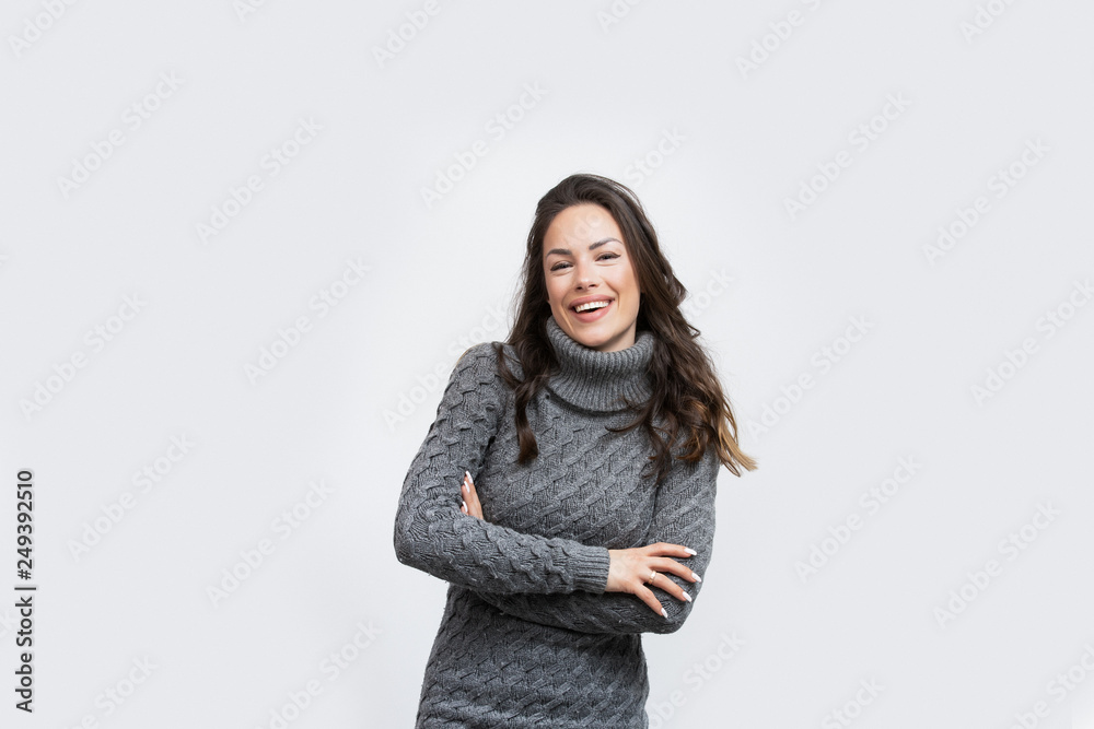 Woman posing in studio