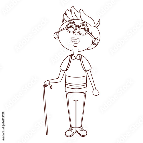 grandfather elder person cane