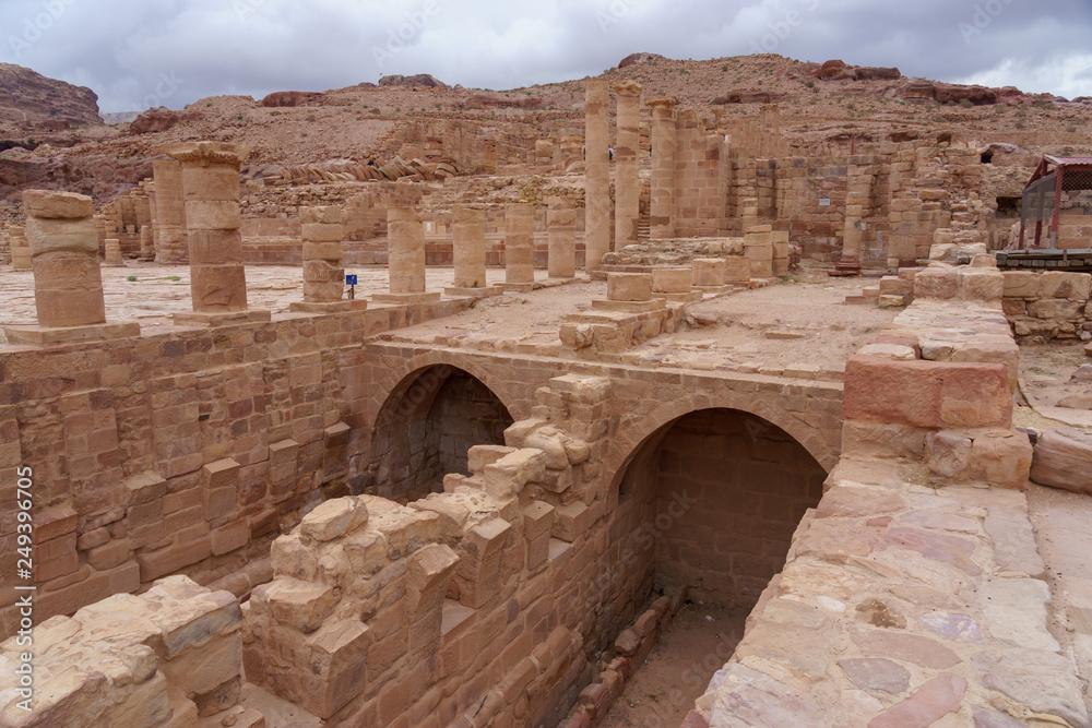Ruin of the Great Temple in Petra, Jordan