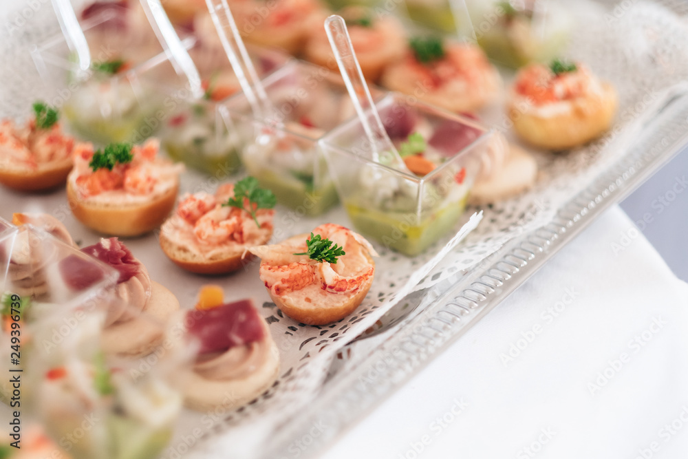 Fresh and appetizing mouth-watering with vegetables and seafood Fresh and appetizing mouth-watering with vegetables and seafood