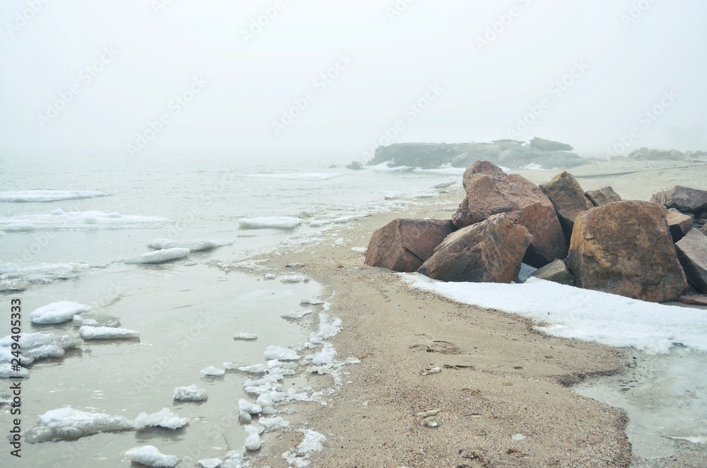 Ice at the sea.