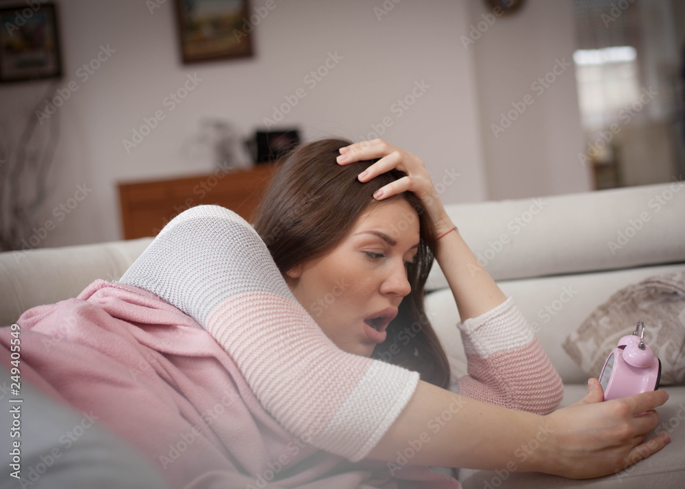Naklejka premium Oversleeping .