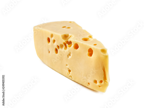 Triangular piece of cheese