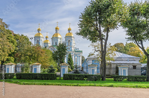 St. Nicholas Naval Cathedral in Saint Petersburg, Russia photo