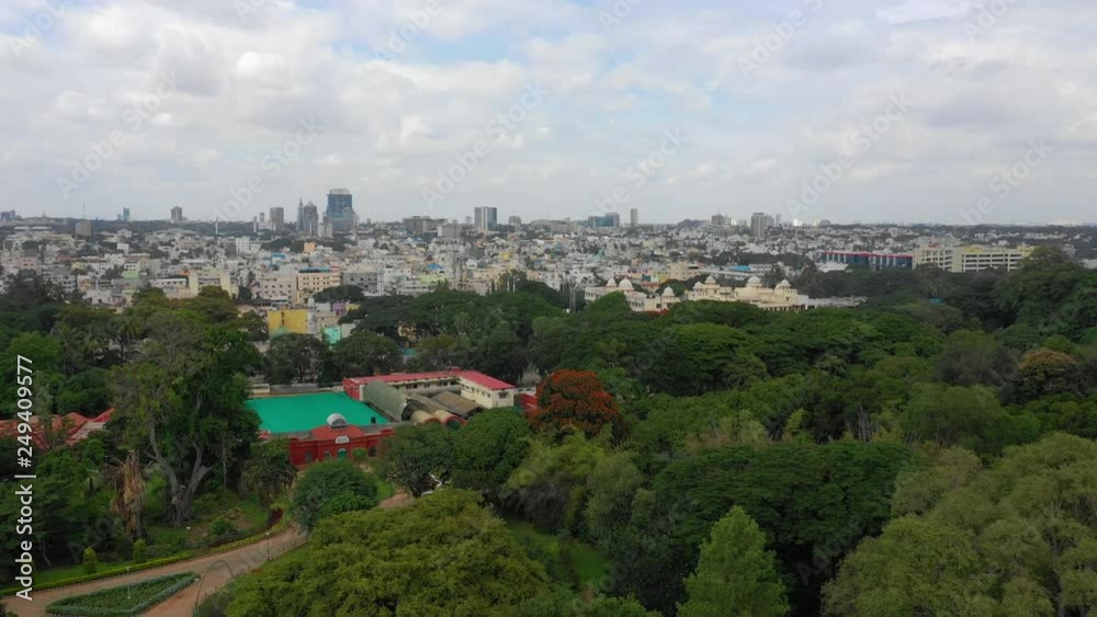 day time bangalore cityscape aerial panorama 4k india day time bangalore cityscape aerial panorama 4k india