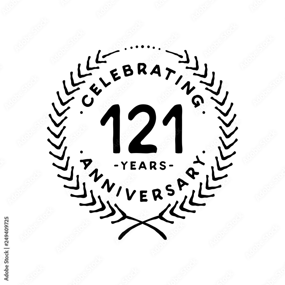 121 years design template. 121st vector and illustration 121 years design template. 121st vector and illustration