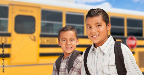 Young Hispanic Boys Walking...