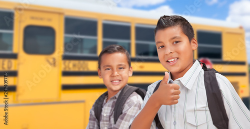 Young Hispanic Boys Walking...