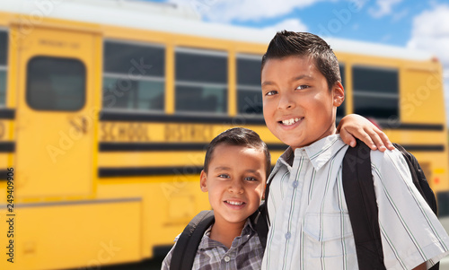Young Hispanic Boys Walking...