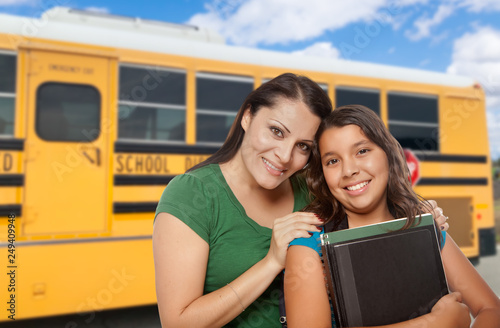 Hispanic Mother and Daughte...