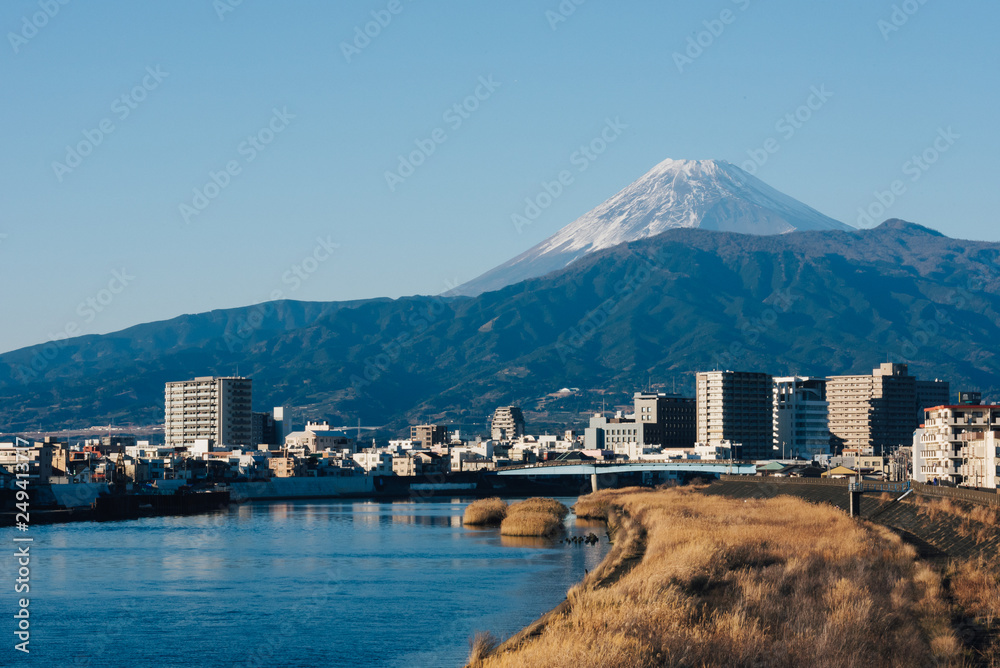 狩野川と富士山