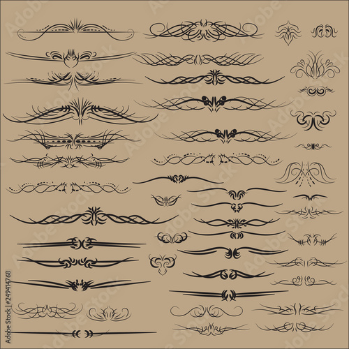  Collection of vector calligraphic element