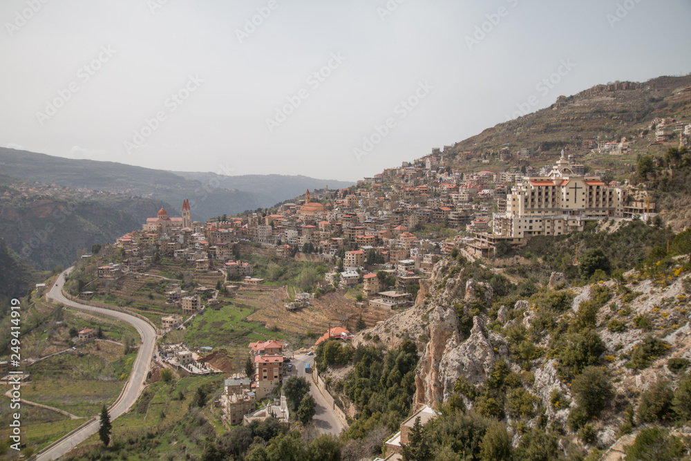 View of Bsharri, Lebanon, Middle East