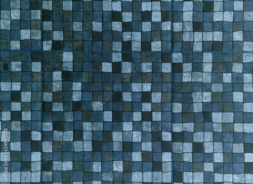 Abstract blue square mosaic background