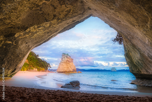 view from the cave at cathedral cove,coromandel,new zealand 6 © Christian B.