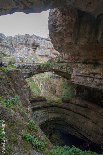 Balou Balaa waterfall (Baatara Gorge Waterfall),  Tannourine, Lebanon, Middle East photo