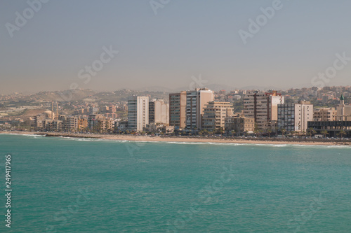 View of Sidon Coastline, Lebanon