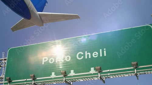 Airplane Take off Porto Cheli photo