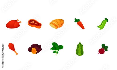 Healthy food ilustrations