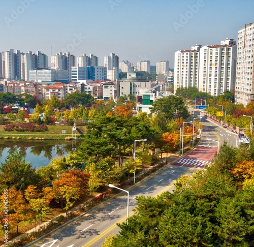 한국 청주시티의 도시풍경