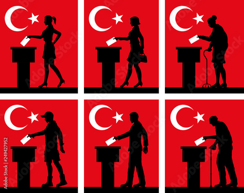 Turkish citizens vote for election in Turkey