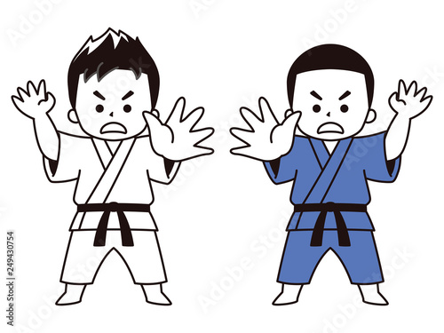 柔道家の男性