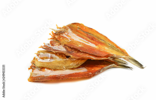 dried fish isolated   dry salted fish on white background