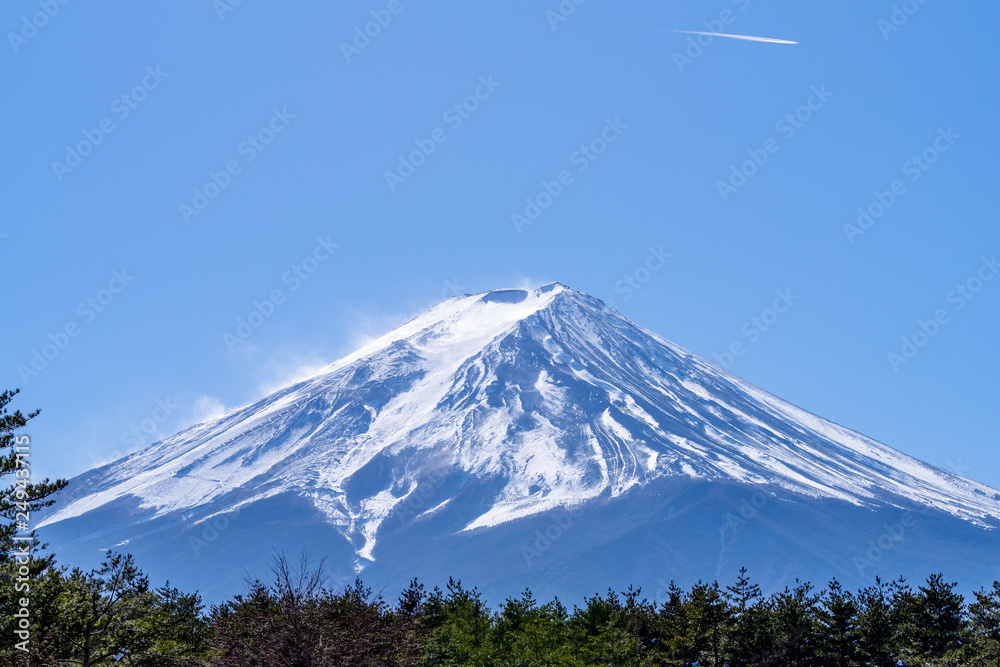 Fototapeta premium Fuji with Snowstorm