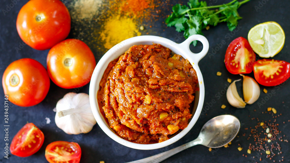 Tomato rice or Tomato pickle Tomato rice or Tomato pickle