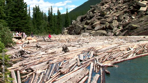 Moraine Lake Log Jam photo