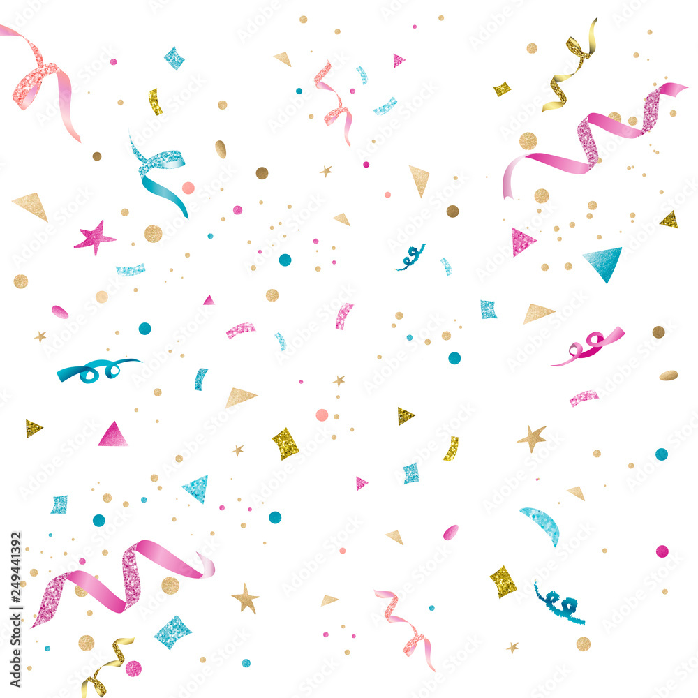 Colorful confetti celebratory design