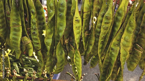 bitter bean petai in market photo