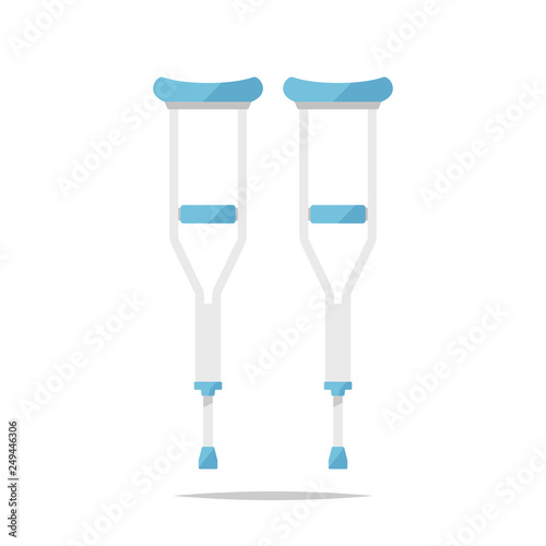 Crutches vector isolated illustration