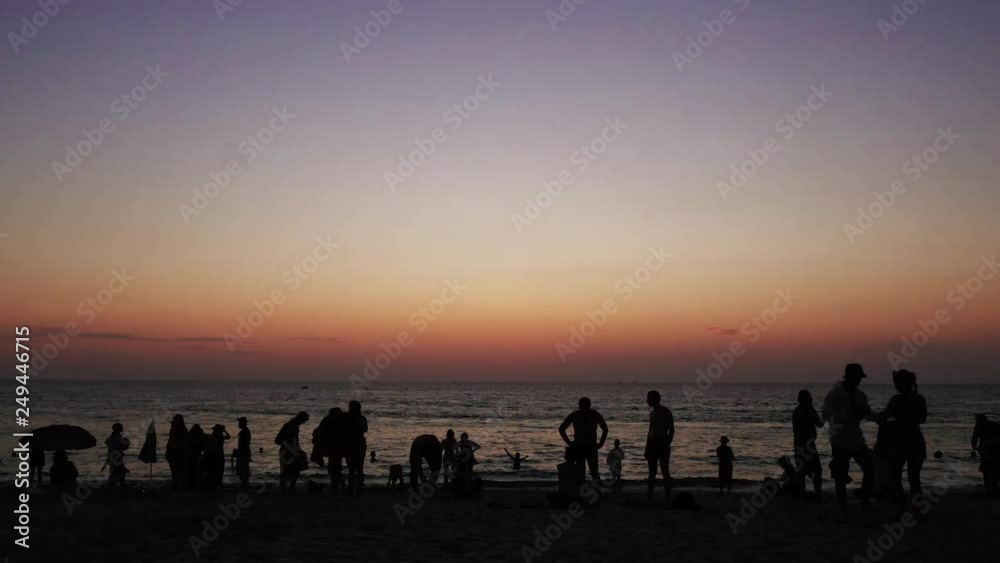 Sunset time lapse at the beach Sunset time lapse at the beach