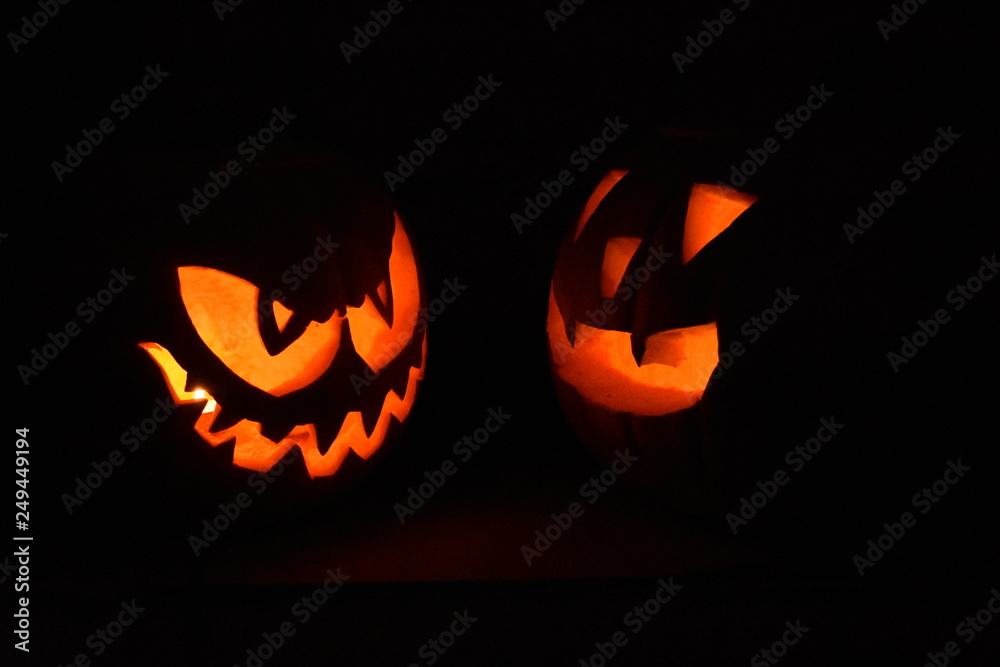 halloween pumpkin on black background halloween pumpkin on black background